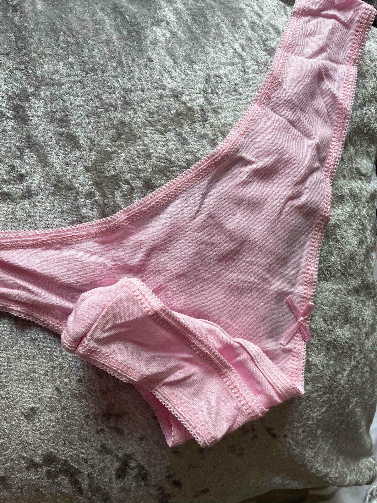 Light Pink Cotton Thong Knickery